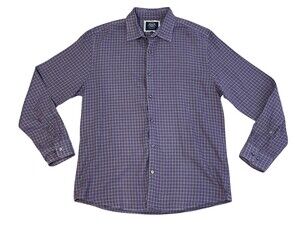 Charles Tyrwhitt Shirt Mens Large Purple Check Extra Slim Long Sleeve Button Up